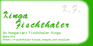 kinga fischthaler business card